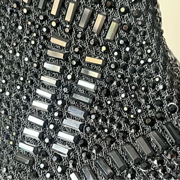 Thalia Sodi Karmen Black Embellished Heeled Booties size 5, fits like a 6 - Picture 4 of 11